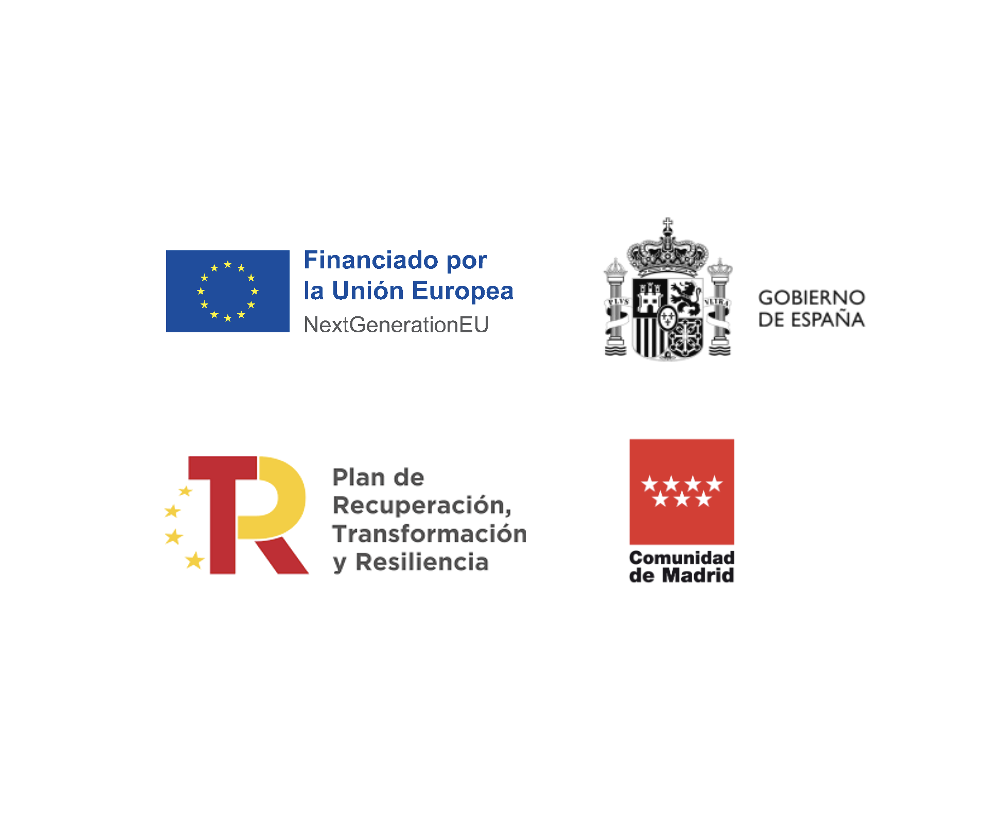 Proyecto acogido al Plan de Recuperación, Transformación y Resiliencia; financiado por la Unión Europea – Fondos Next Generation EU y gestionado por la Consejería de Familia, Juventud y Política Social de la Comunidad de Madrid.